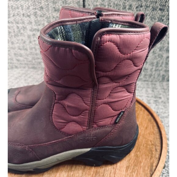KEEN  Betty Waterproof Pull-On Snow RainWomen's Boots Size 10 Burgundy - Picture 8 of 15